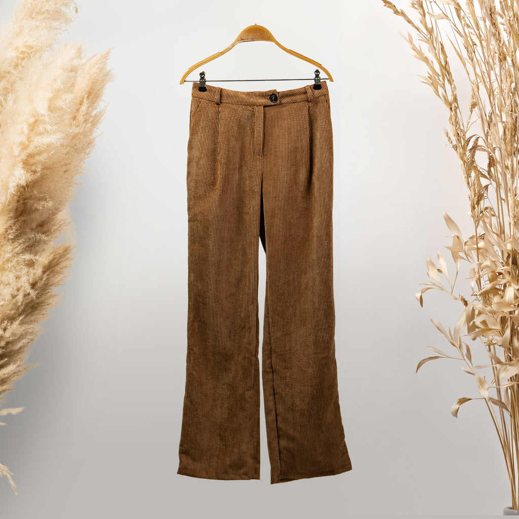 KADİFE PALAZZO CAMEL PANTOLON