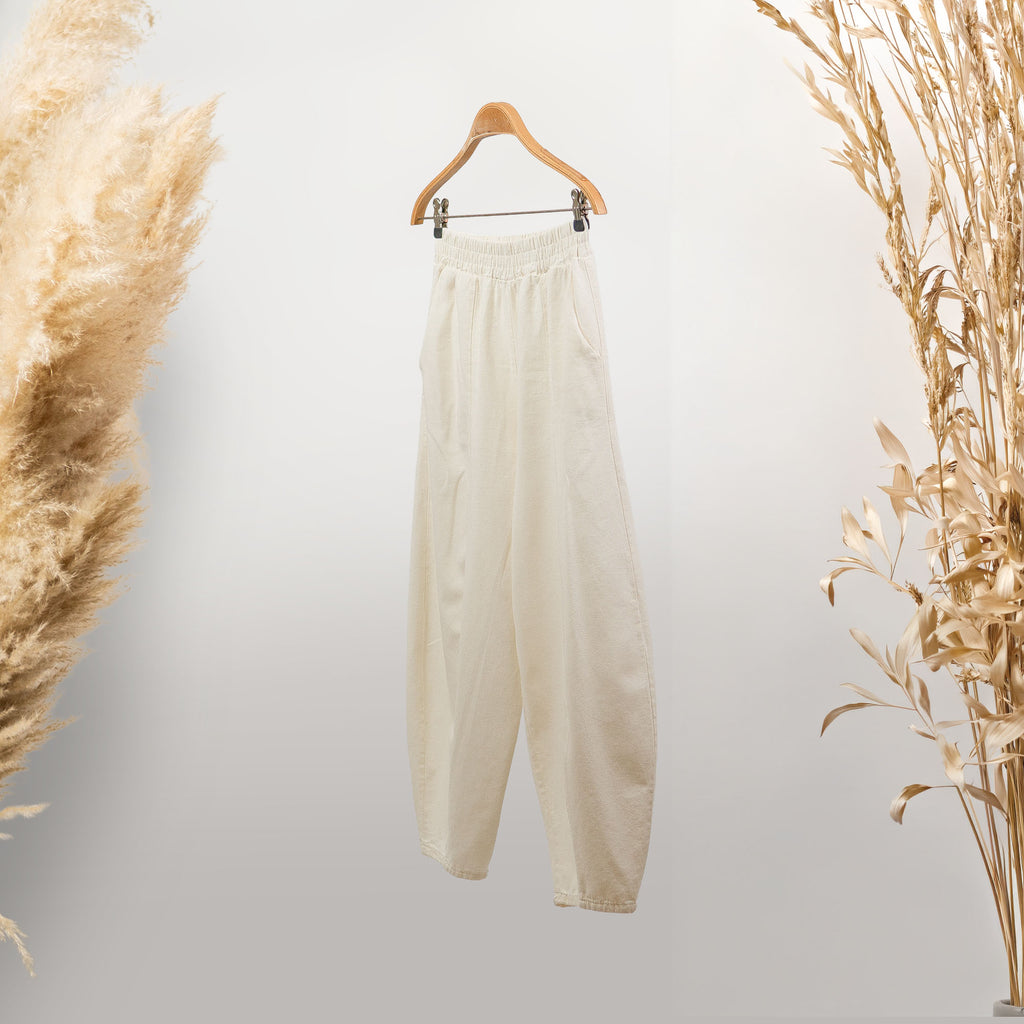 BEYAZ RELAXED BAGGY JOGGER PANTOLON