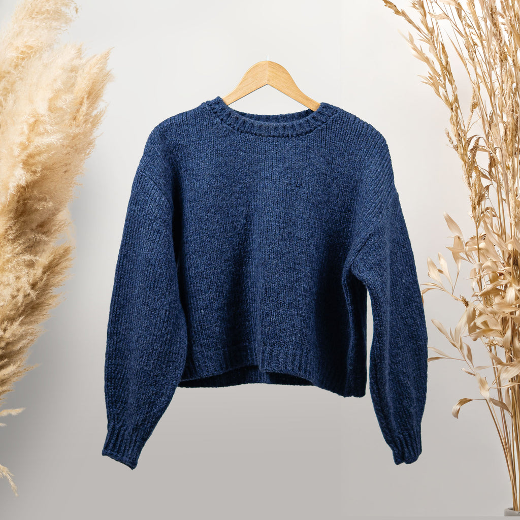 LACİVERT ÖRGÜ KAZAK