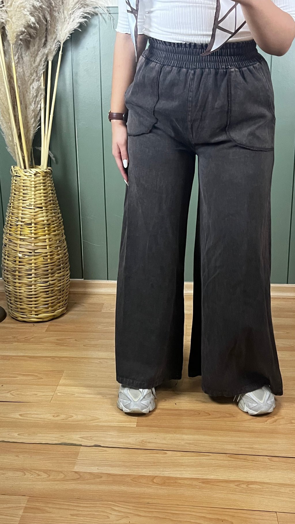 KAHVERENGİ WIDE LEG RELAXED FIT PANTOLON