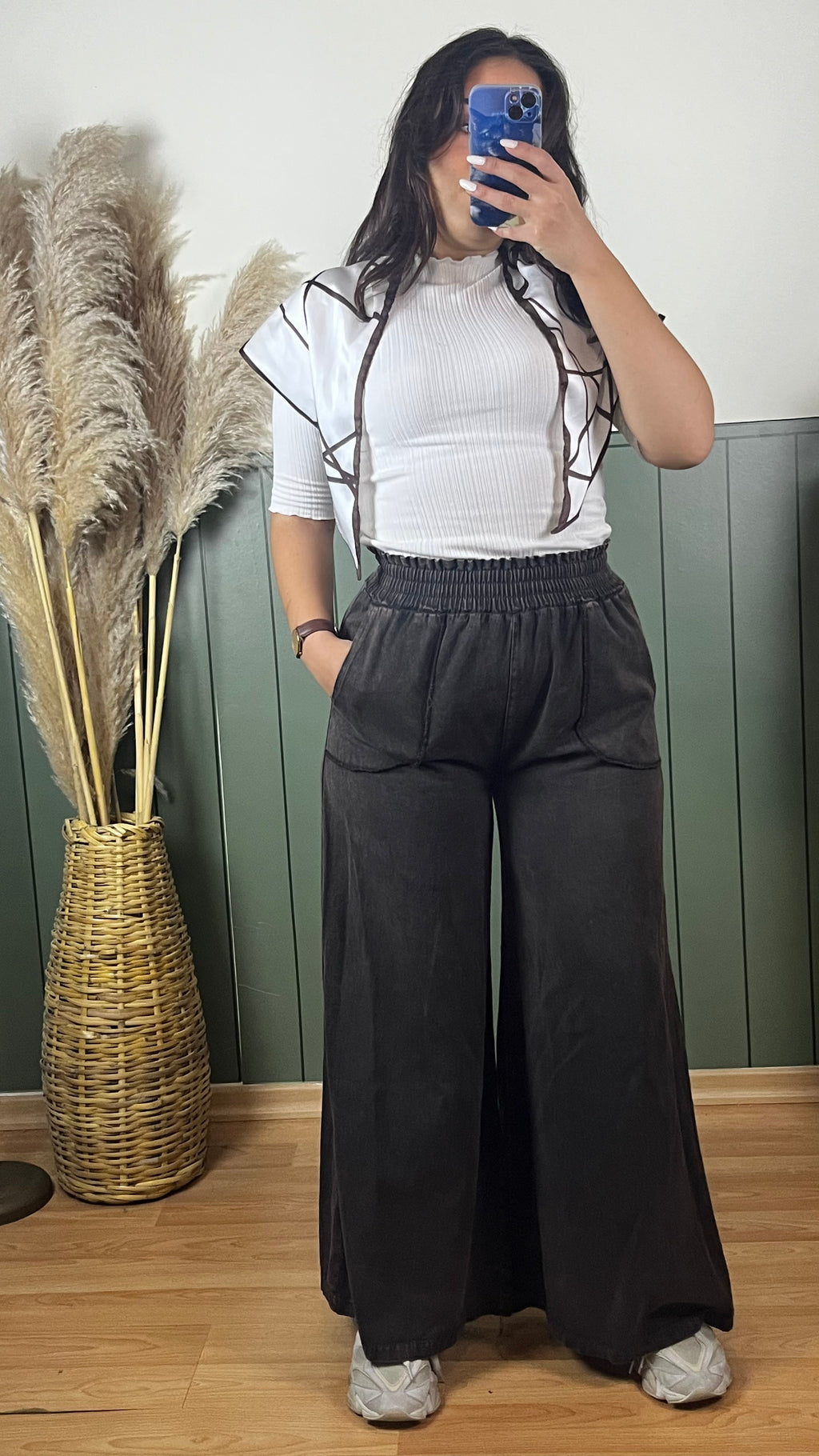 KAHVERENGİ WIDE LEG RELAXED FIT PANTOLON