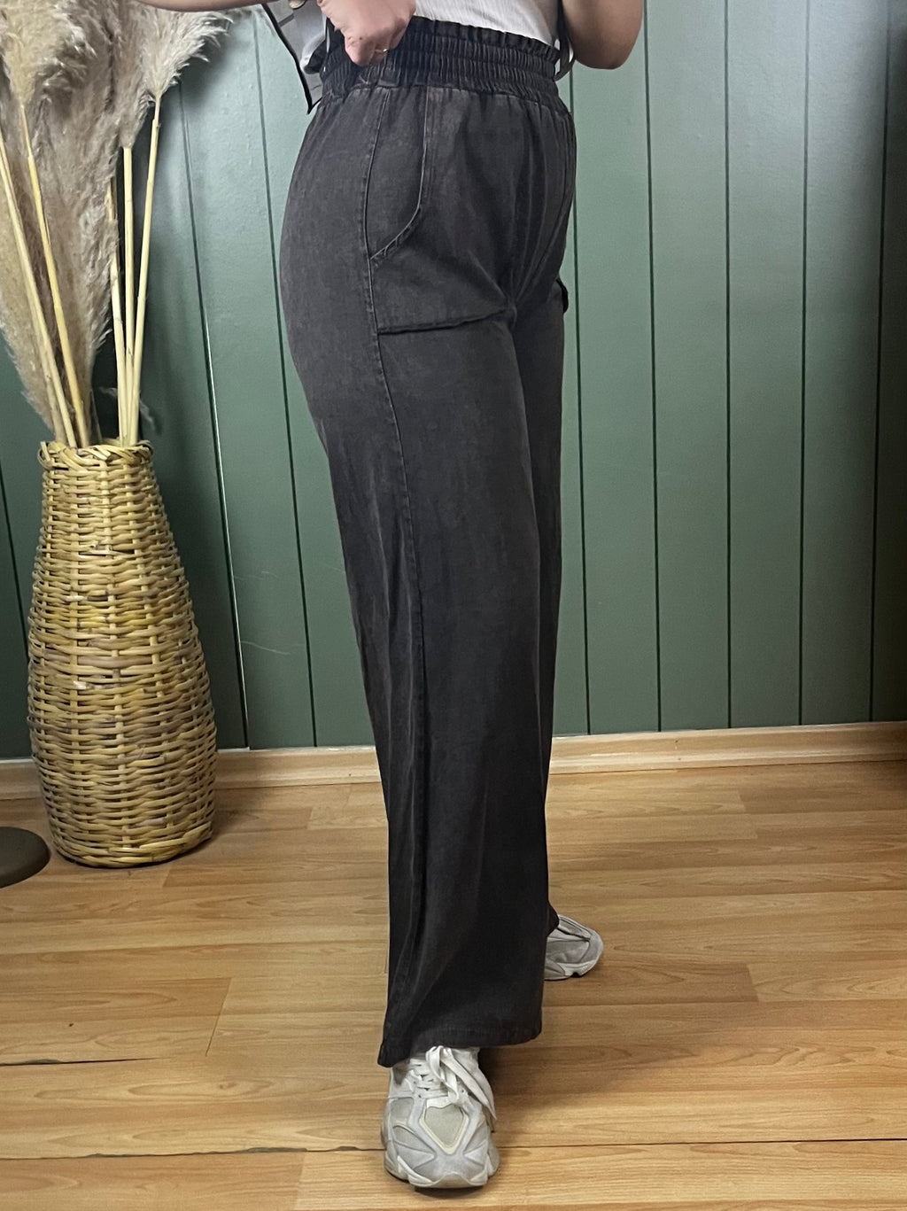 KAHVERENGİ WIDE LEG RELAXED FIT PANTOLON