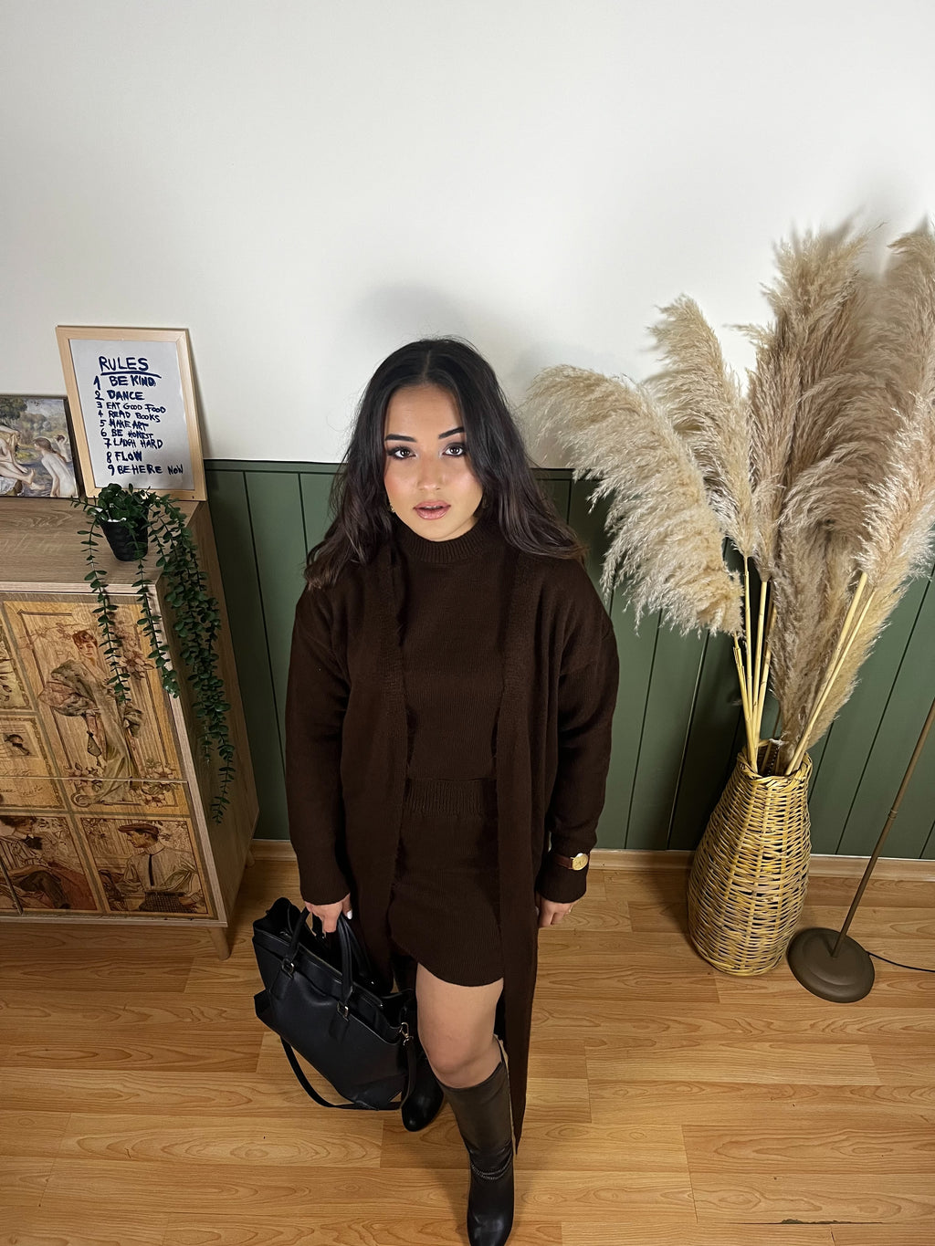 ÜÇLÜ ACI KAHVE TRİKO TAKIM