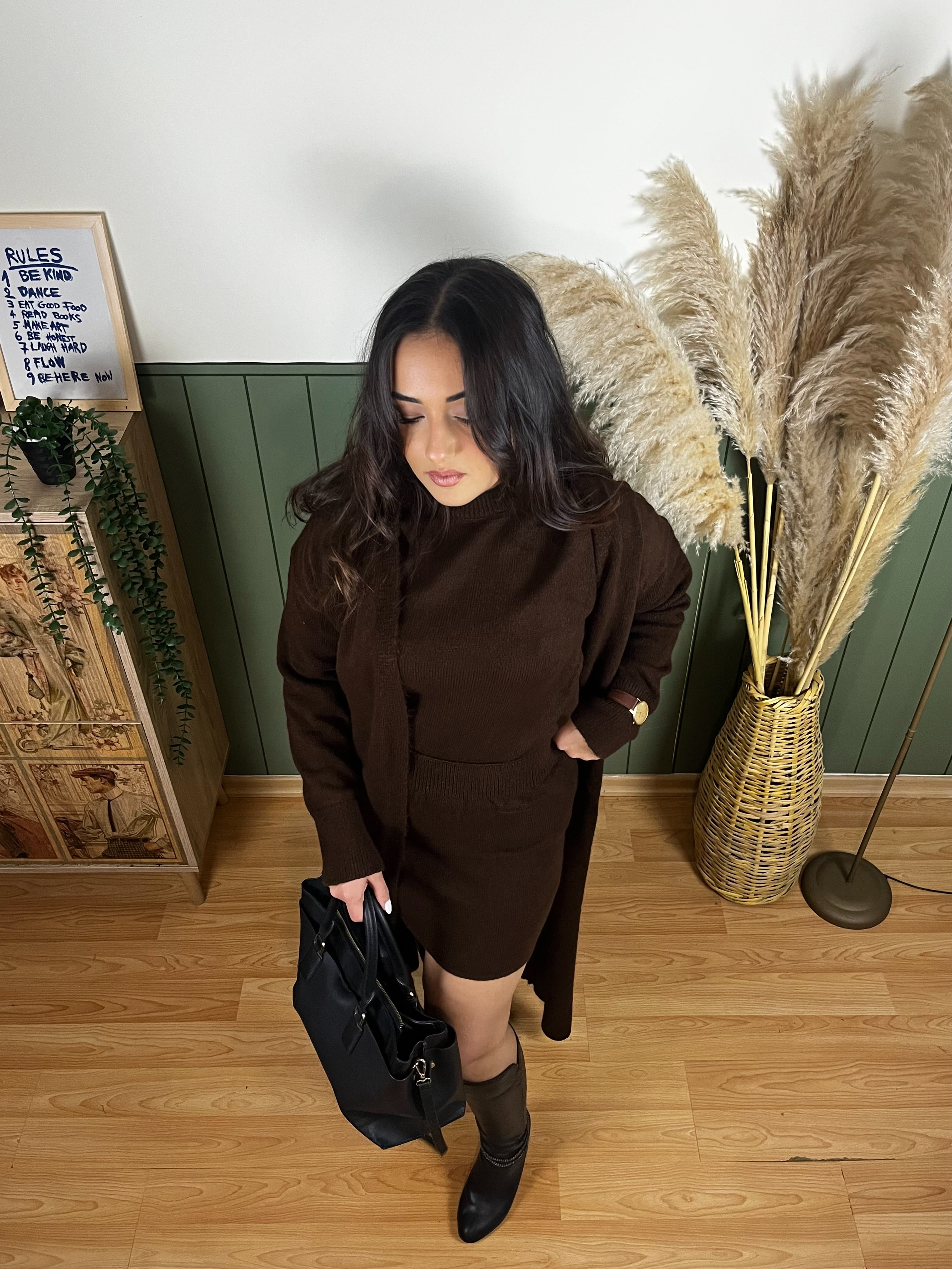 ÜÇLÜ ACI KAHVE TRİKO TAKIM