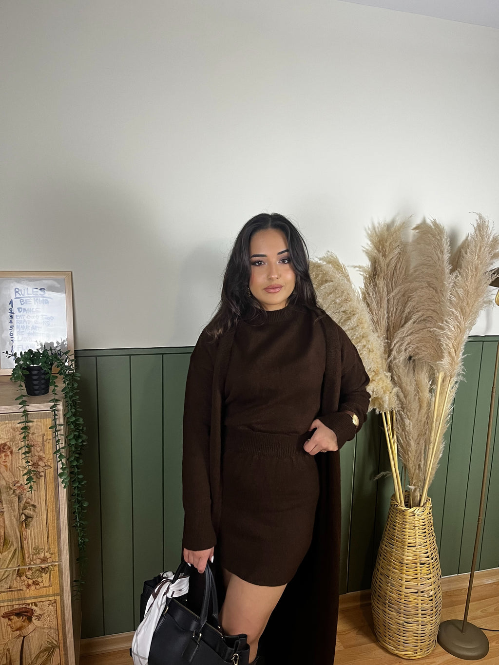 ÜÇLÜ ACI KAHVE TRİKO TAKIM