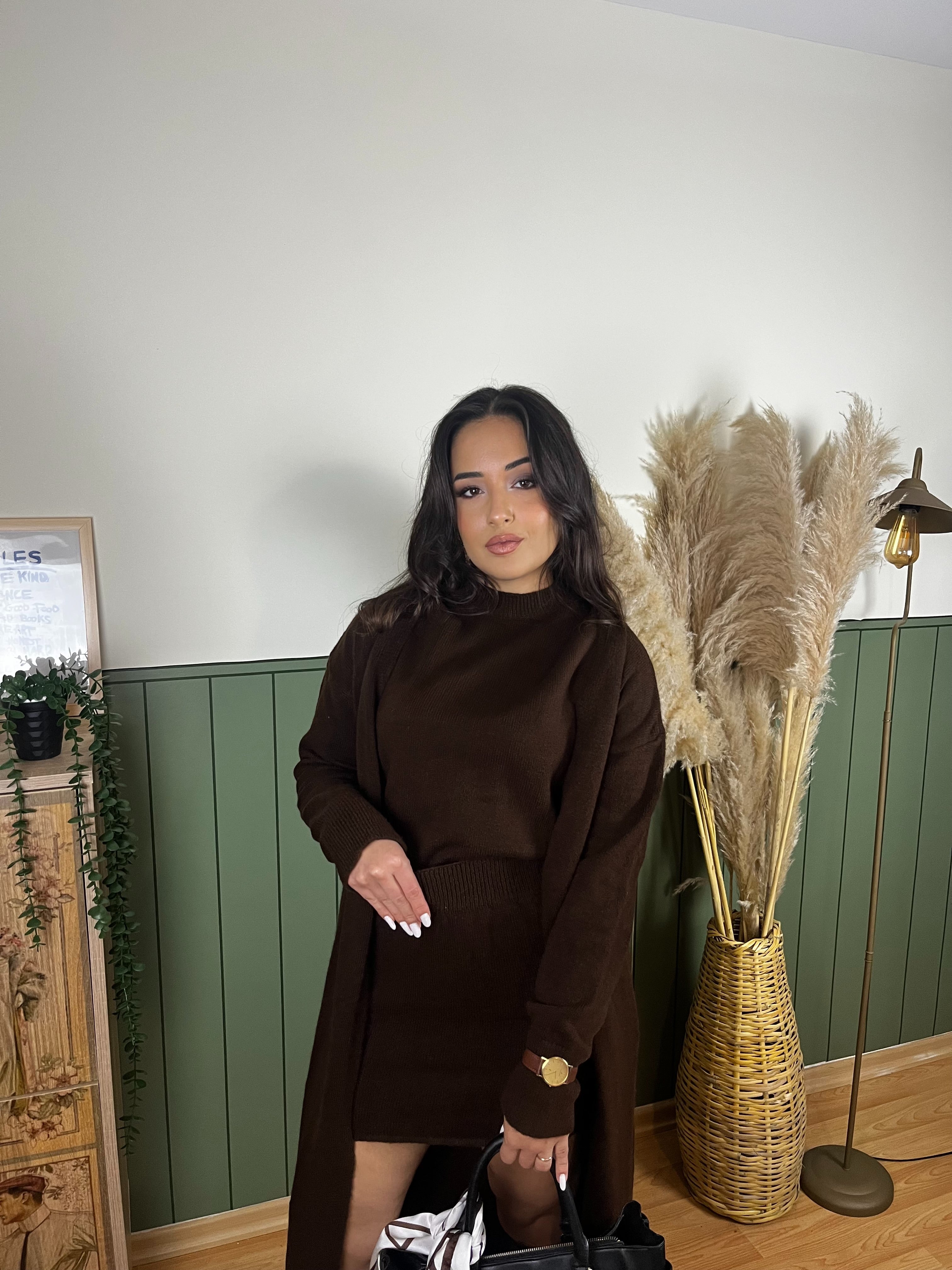 ÜÇLÜ ACI KAHVE TRİKO TAKIM