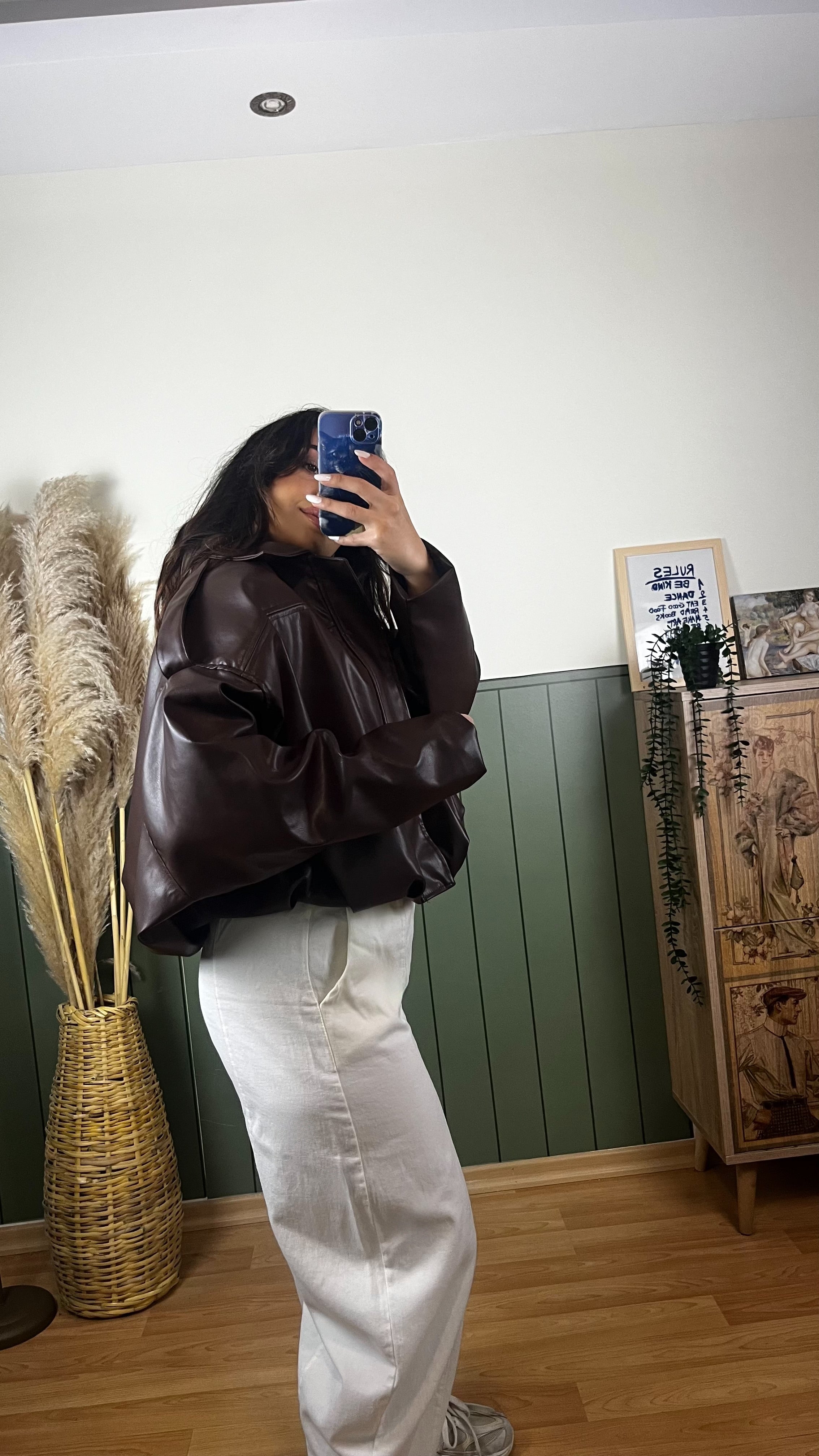 KAHVERENGİ DERİ CEKET