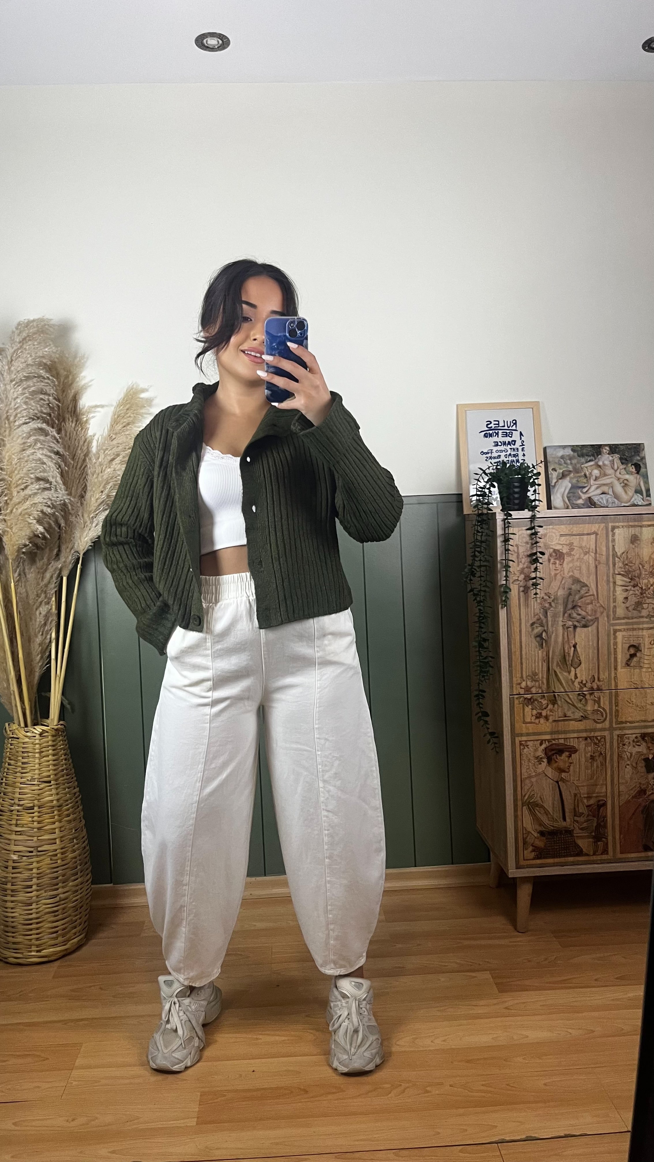 BEYAZ RELAXED BAGGY JOGGER PANTOLON