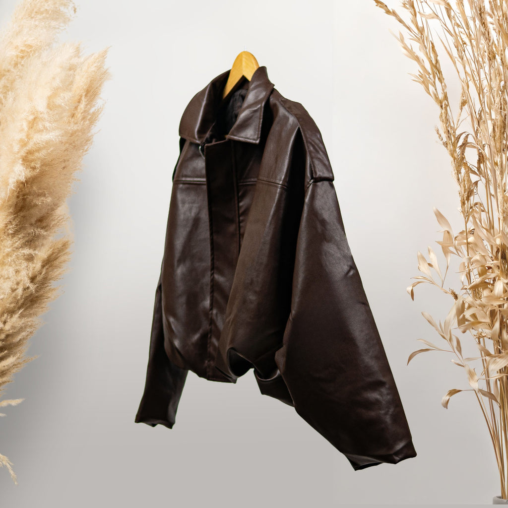 KAHVERENGİ DERİ CEKET